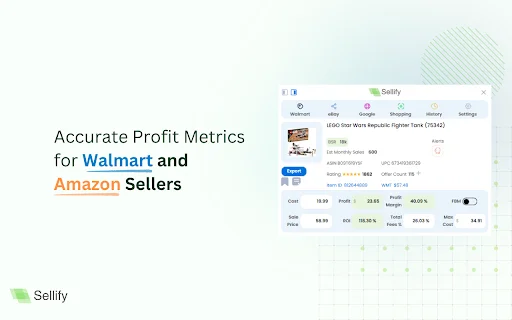 Sellify डाउनलोड करें – Amazon और Walmart के लिए बेहतरीन सेलर टूल - Screenshot 1