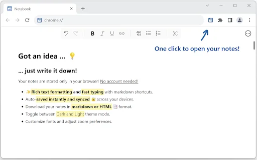 Notes – Quick Tab Notepad डाउनलोड करें – सर्वश्रेष्ठ नोट-टेकिंग टूल - Screenshot 1