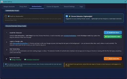 G-Labs Automation Auth Helper डाउनलोड करें – AI जनरेशन के लिए - Screenshot 2