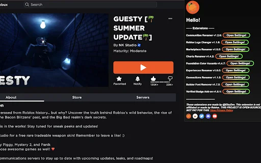 Efaz’s Roblox Extension डाउनलोड करें – Roblox कस्टमाइज़ करें - Screenshot 4