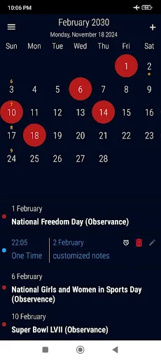 US Calendar 2026 डाउनलोड करें – छुट्टियां और रिमाइंडर के साथ - Screenshot 21