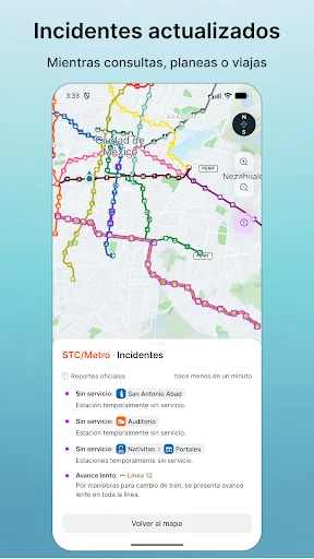 Metro CDMX – Viajes y Reportes डाउनलोड करें – मेक्सिको सिटी मेट्रो गाइड - Screenshot 2