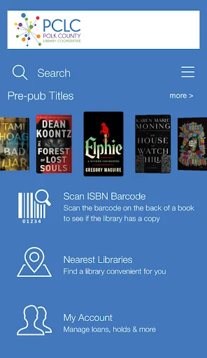 Polk County Library Co-op डाउनलोड करें – डिजिटल लाइब्रेरी एक्सेस - Screenshot 1
