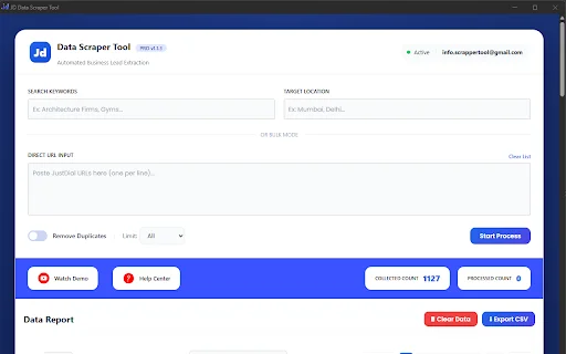 JD Data Scrapper Tool डाउनलोड करें – JustDial डेटा एक्सट्रैक्टर - Screenshot 4