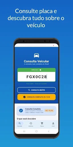 Consulta Veicular ऐप डाउनलोड करें – वाहन इतिहास और जुर्माना चेक करें - Screenshot 1