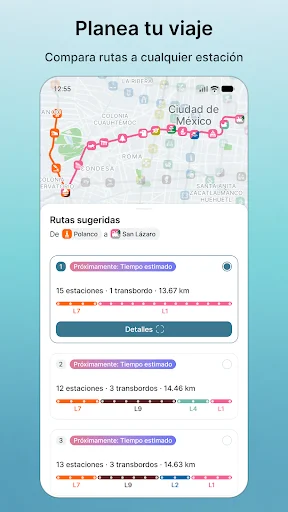 Metro CDMX – Viajes y Reportes डाउनलोड करें – मेक्सिको सिटी मेट्रो गाइड - Screenshot 1