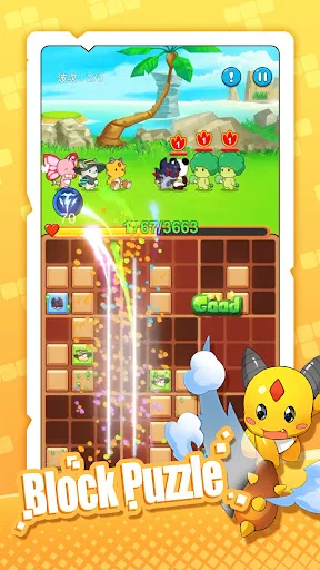 Block Puzzle : Cubemon डाउनलोड करें – बेस्ट ब्लॉक पज़ल गेम - Screenshot 1