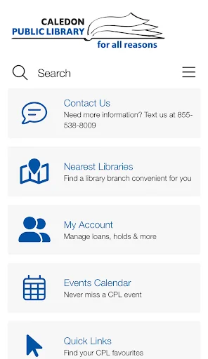 CPL Mobile ऐप डाउनलोड करें – Caledon Public Library एक्सेस करें - Screenshot 1