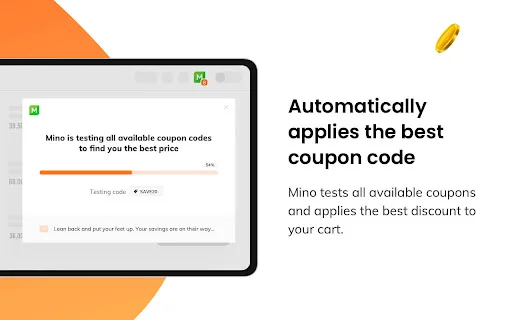 Mino: Automatic Coupons & Cash Back डाउनलोड करें – भारी बचत करें - Screenshot 2