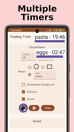 Floating Timer डाउनलोड करें – स्क्रीन पर फ्लोटिंग टाइमर और स्टॉपवॉच - Screenshot 1