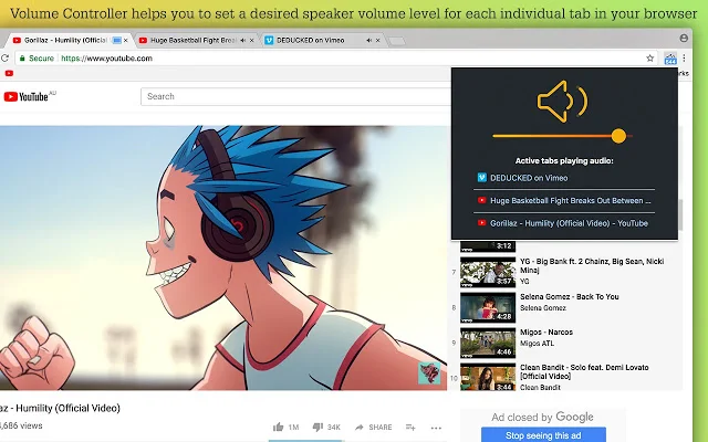 Volume Controller डाउनलोड करें – ब्राउज़र के लिए बेस्ट ऑडियो बूस्टर - Screenshot 1