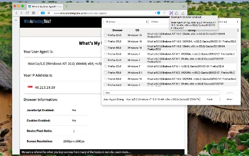 User-Agent Switcher and Manager डाउनलोड करें – ब्राउज़र गोपनीयता के लिए - Screenshot 1