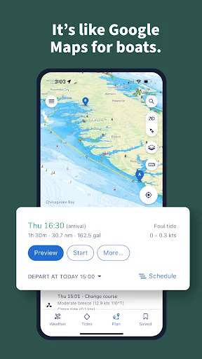 Savvy Navvy Boating Navigation डाउनलोड करें – बेहतरीन मरीन जीपीएस - Screenshot 1