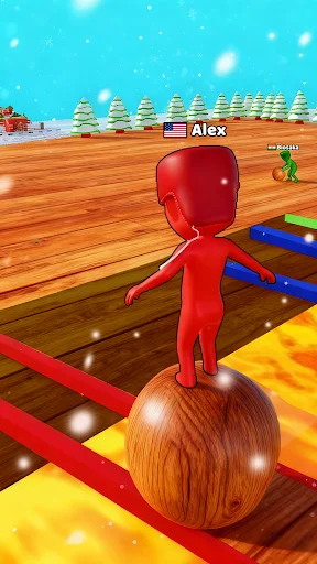 Snow Race 3D डाउनलोड करें – मजेदार स्नोबॉल रेसिंग गेम का आनंद लें - Screenshot 1