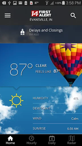 14FirstAlert Weather TriState डाउनलोड करें – सटीक मौसम अपडेट - Screenshot 1