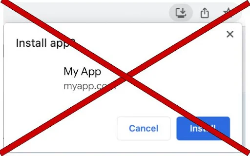 PWA Install Block डाउनलोड करें – ब्राउज़र प्रॉम्प्ट्स को ब्लॉक करें - Screenshot 1