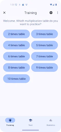Times Tables ऐप डाउनलोड करें – गणित सीखें और गुणा अभ्यास करें - Screenshot 1