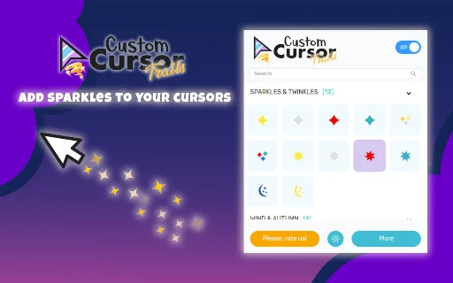 Custom Cursor Trails डाउनलोड करें – अपने ब्राउज़र में पाएं जादुई कर्सर इफेक्ट्स - Screenshot 1