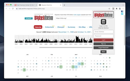 Wayback Machine डाउनलोड करें – इंटरनेट का इतिहास देखें और सुरक्षित करें - Screenshot 1